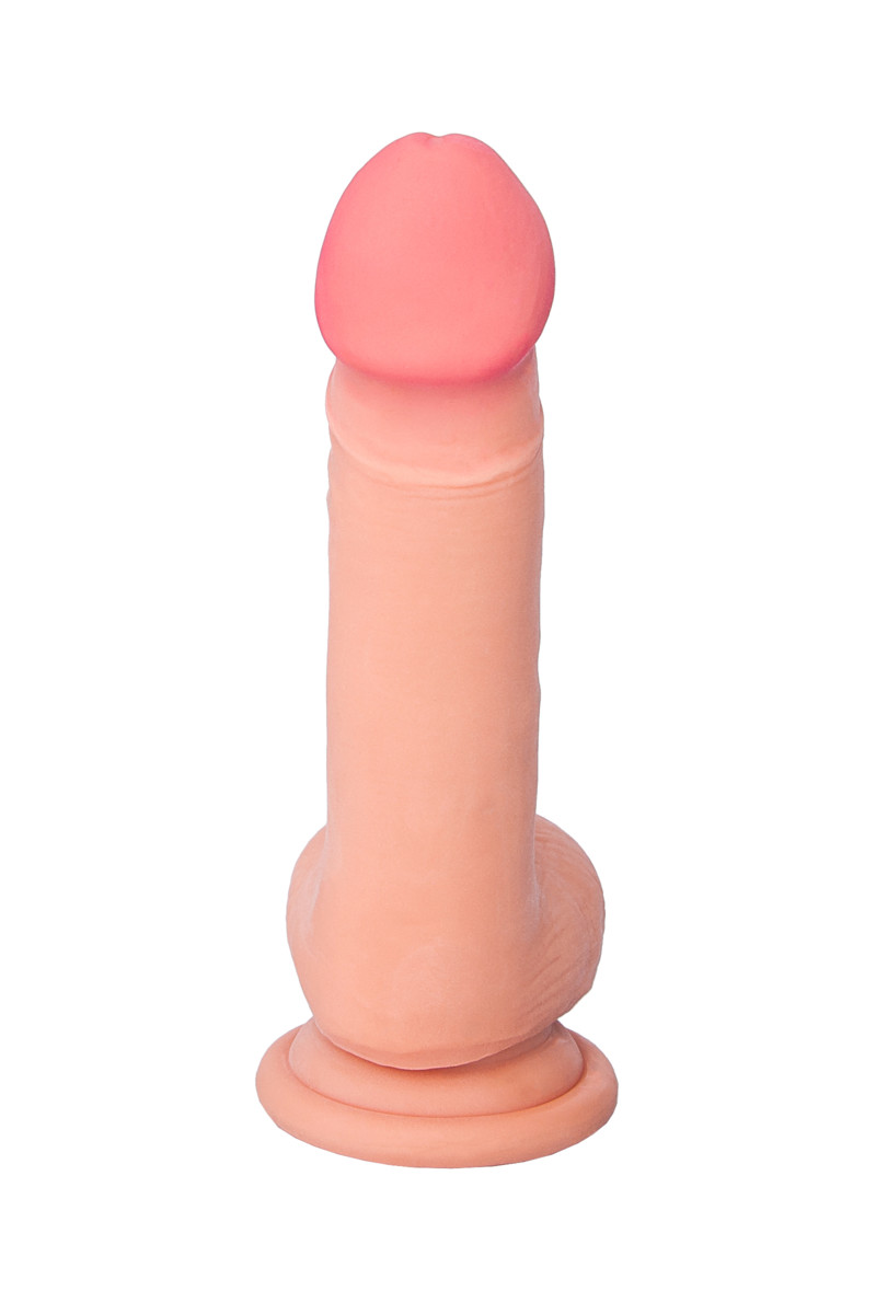 Реалистичный фаллоимитатор TOYFA RealStick Elite DILDO, TPR, телесный, 18,5 см 982004